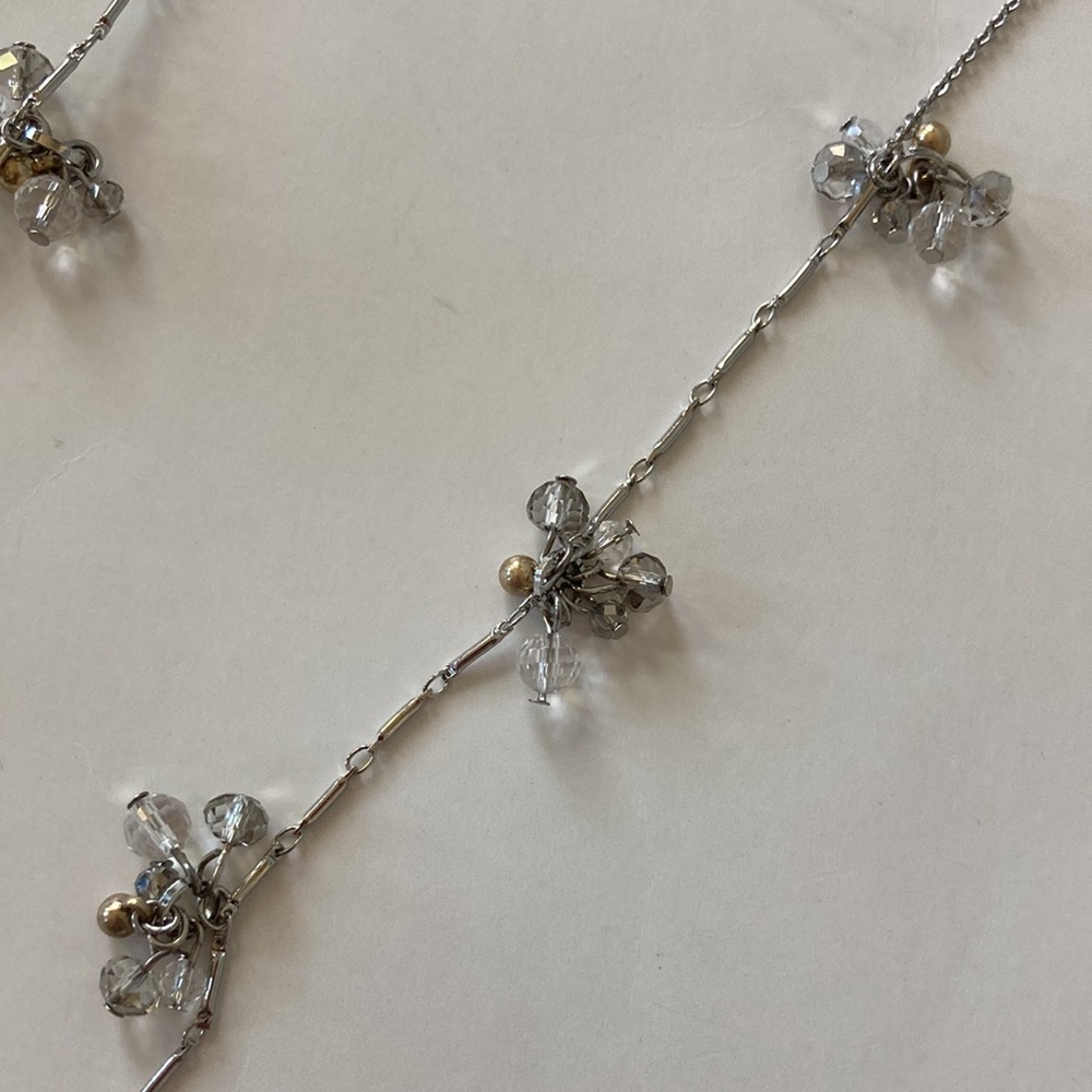 LOFT Long Silver & Bead Necklace - Picture 3 of 7
